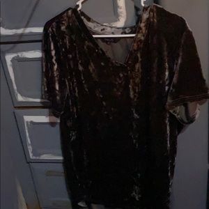 Velvet v neck shirt